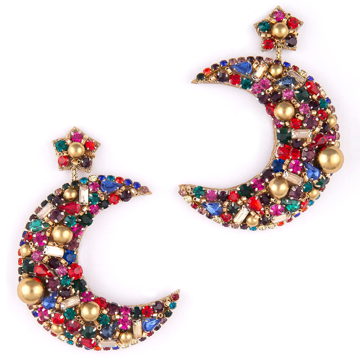 Deepa by Deepa Gurnani Handmade Lavender Earrings In Multi Color