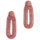 Our light weight Shyna Earrings are handmade with glass crystals in an oval drop shape.
