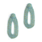 Our light weight Bianca Earrings are handmade with glass crystals in an oval drop shape.