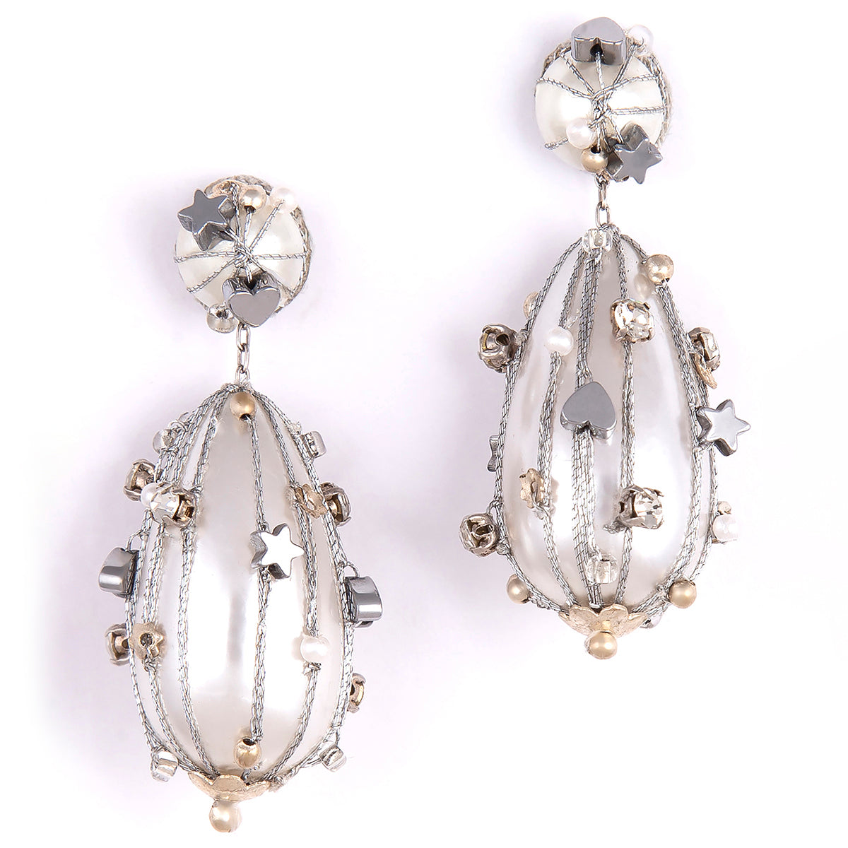 Deepa by Deepa Gurnani Handmade Cora Earrings in Silver