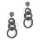 Deepa by Deepa Gurnani Hand Embroidered Sienna Earrings in Gunmetal color
