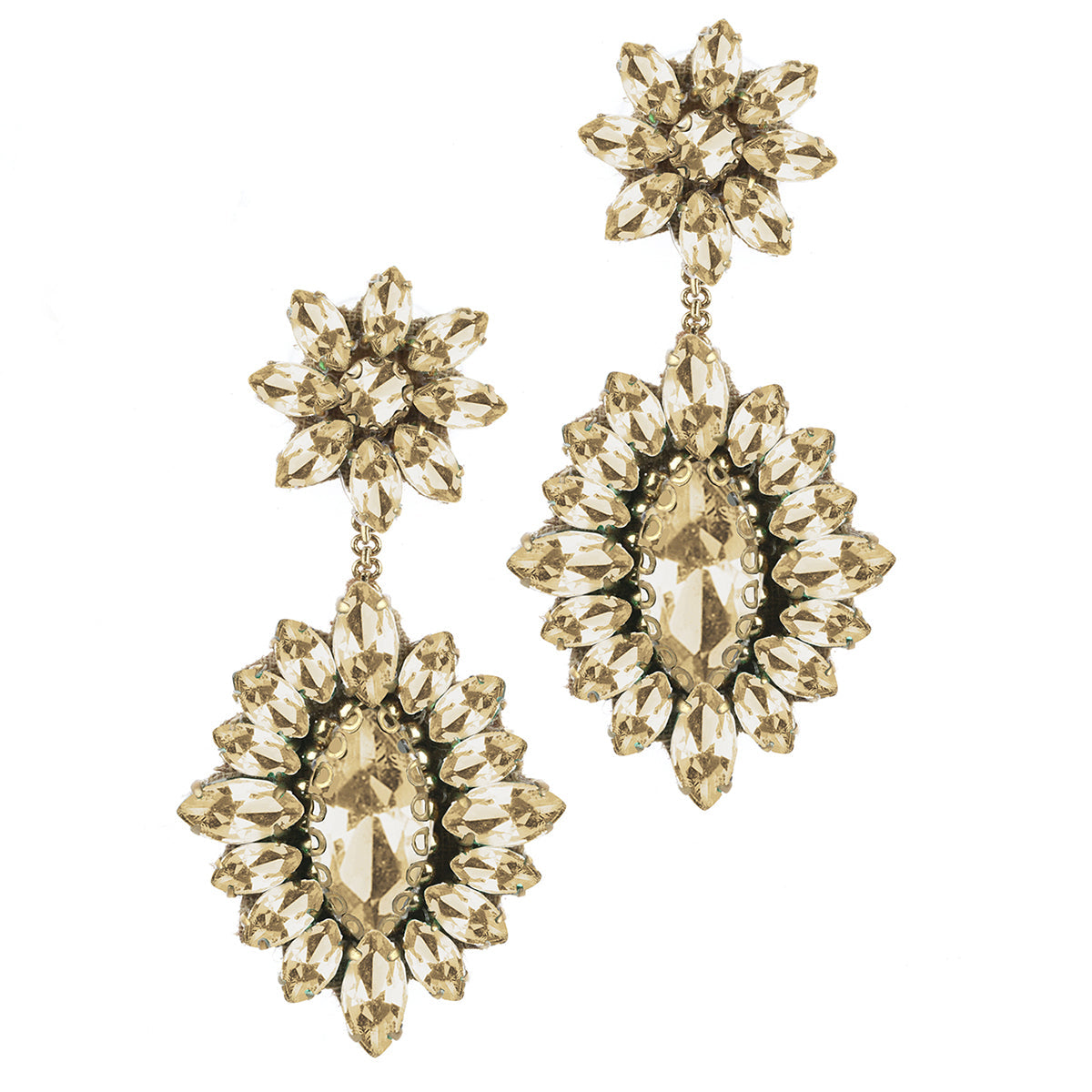 Deepa by Deepa Gurnani Handmade Alianah Earrings in Gold color