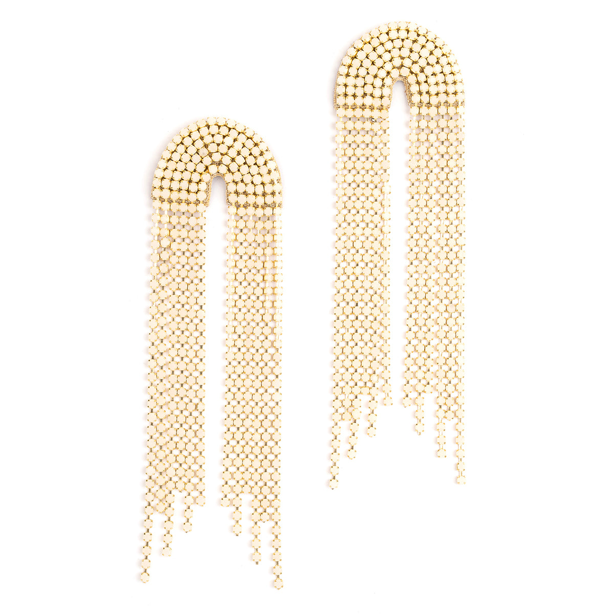 Deepa by Deepa Gurnani Handmade Adina Earrings in Ivory color