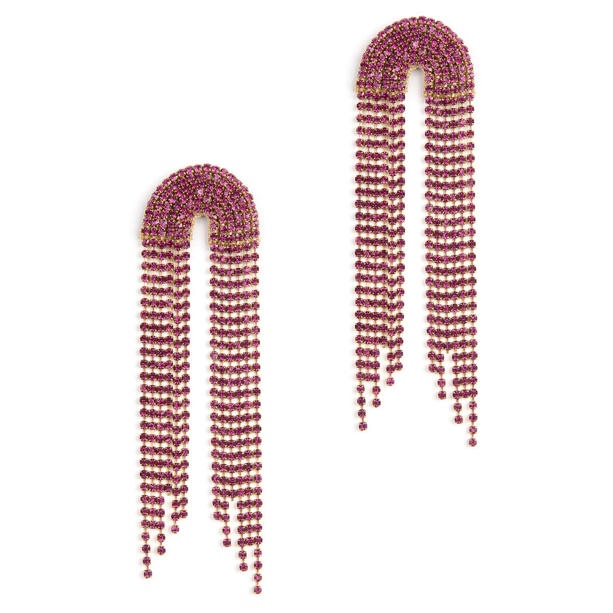 Deepa by Deepa Gurnani Handmade Fuchsia Warren Earrings