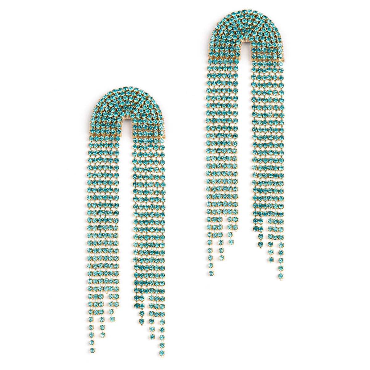 Deepa by Deepa Gurnani Handmade Warren Earrings in Turquoise  color