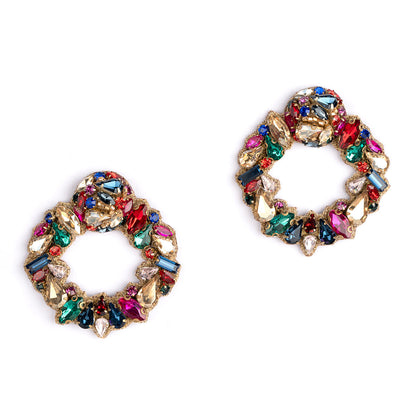 Deepa by Deepa Gurnani Handmade Katya Earrings in Multi color