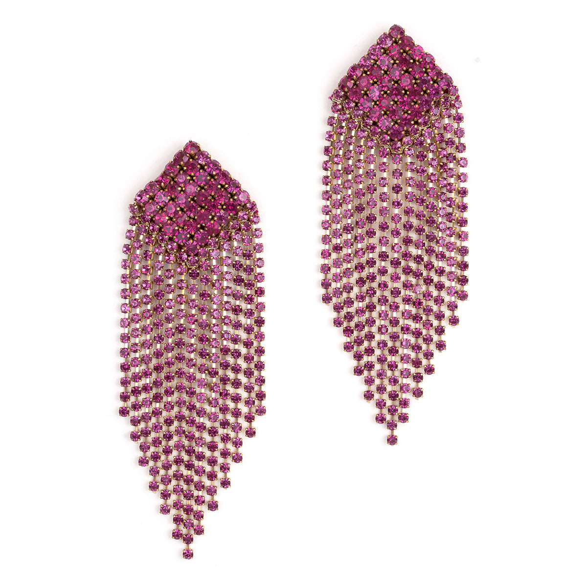 Deepa By Deepa Gurnani handmade Niomi Earrings in fuchsia color