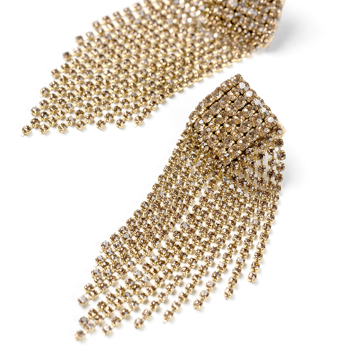 Detail of Deepa By Deepa Gurnani handmade Niomi Earrings in gold color