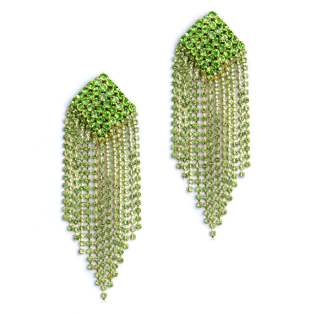 Deepa By Deepa Gurnani handmade Niomi Earrings in lime color