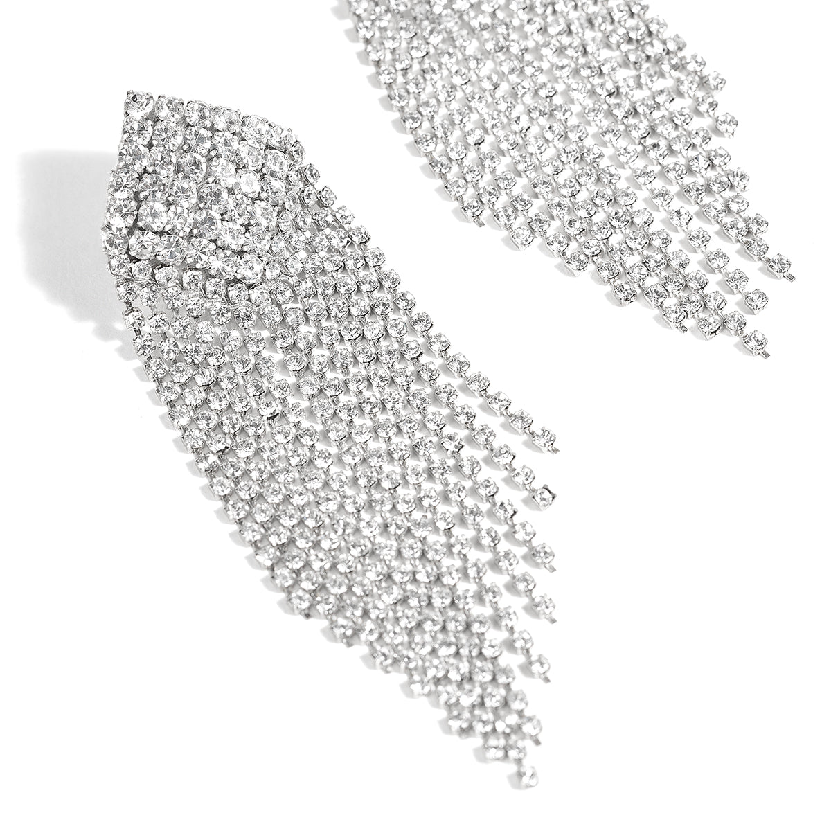 Detail of Deepa By Deepa Gurnani handmade Niomi Earrings in silver color