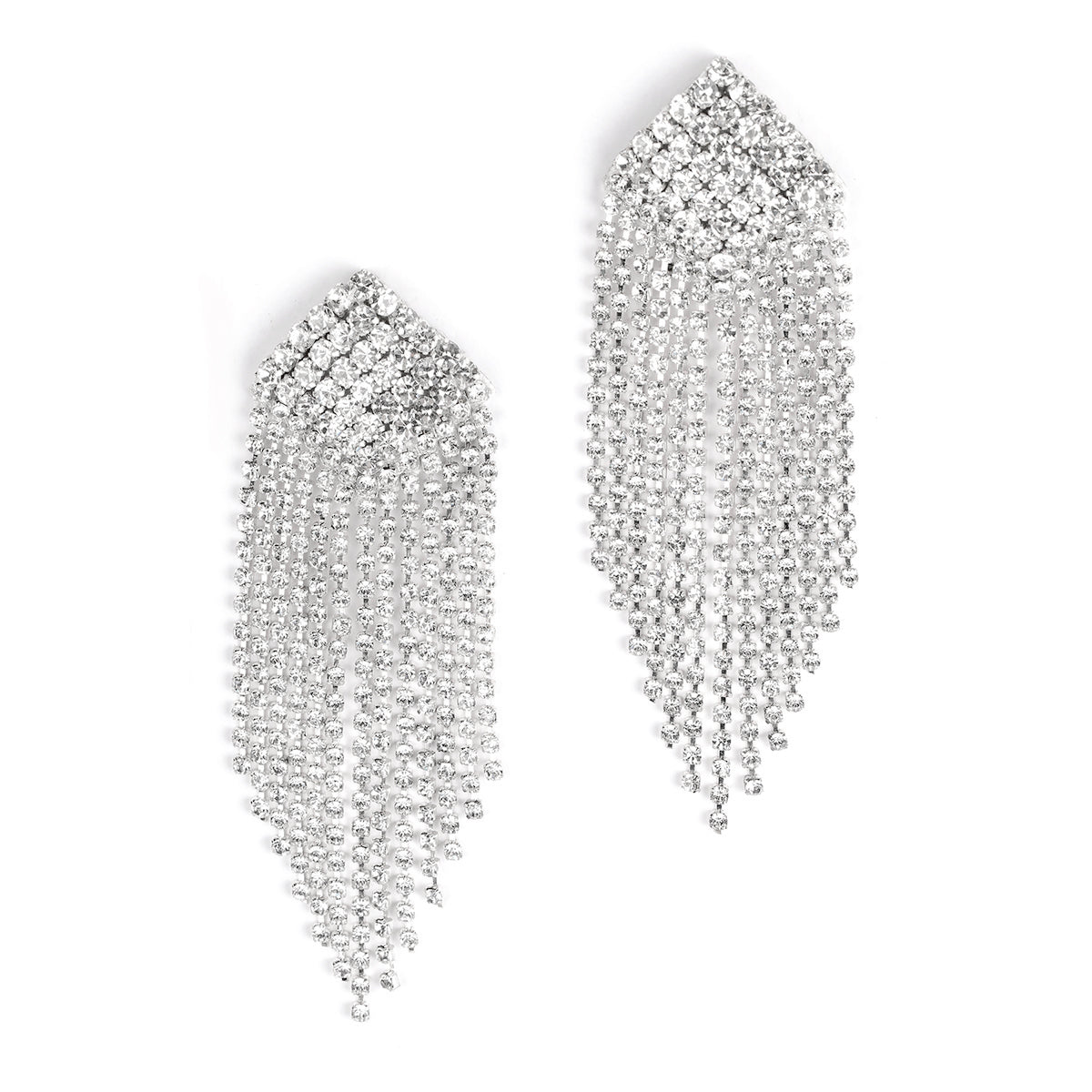 Deepa By Deepa Gurnani handmade Niomi Earrings in silver color