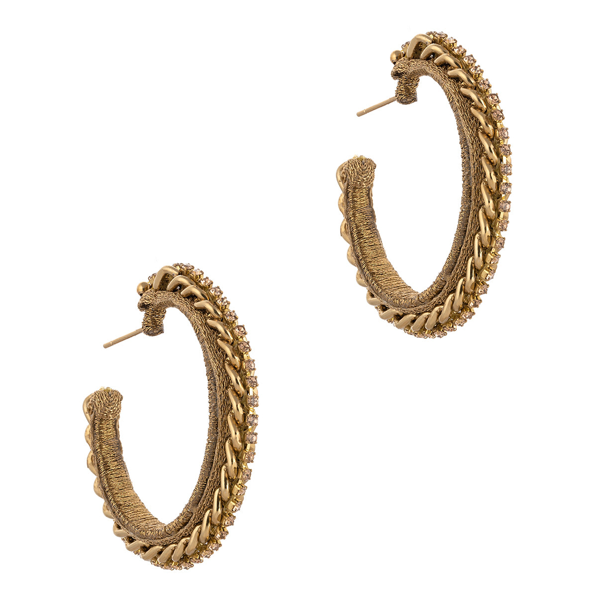 Deepa by Deepa Gurnani Handmade Elena Earrings in Gold color