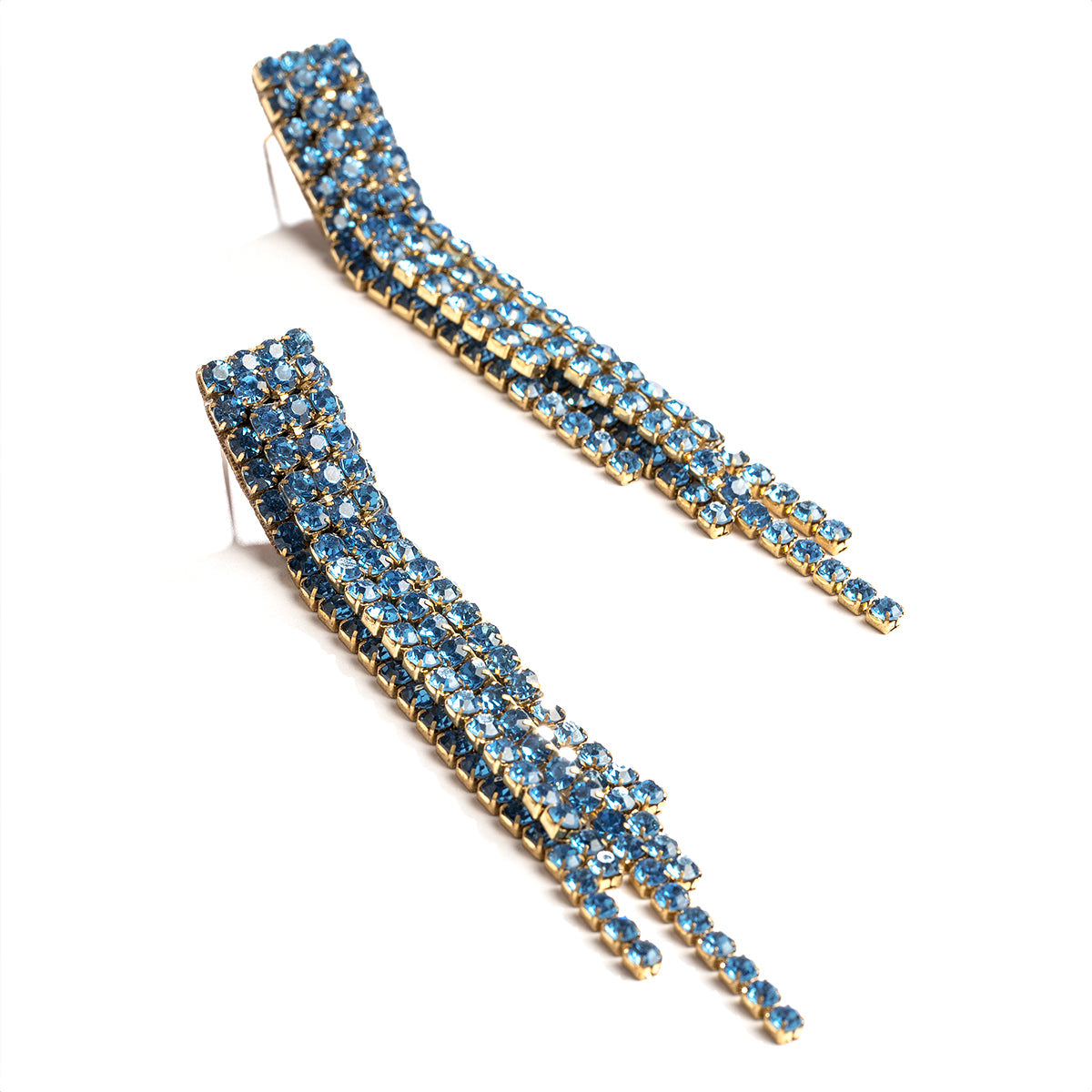 Detail of Deepa By Deepa Gurnani handmade Elisa Earrings in blue color