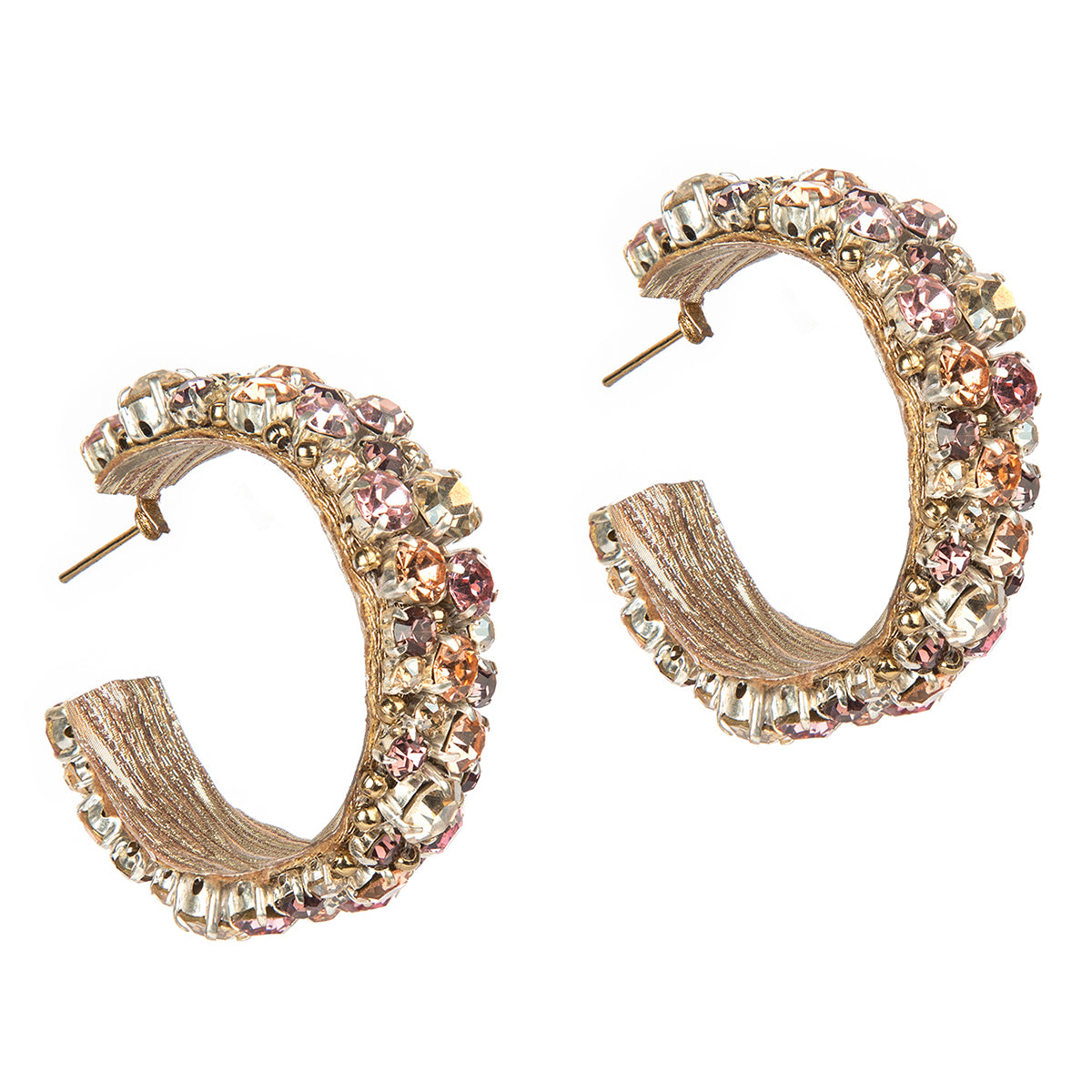 Deepa By Deepa Gurnani handmade Adelpha Earrings in peach color