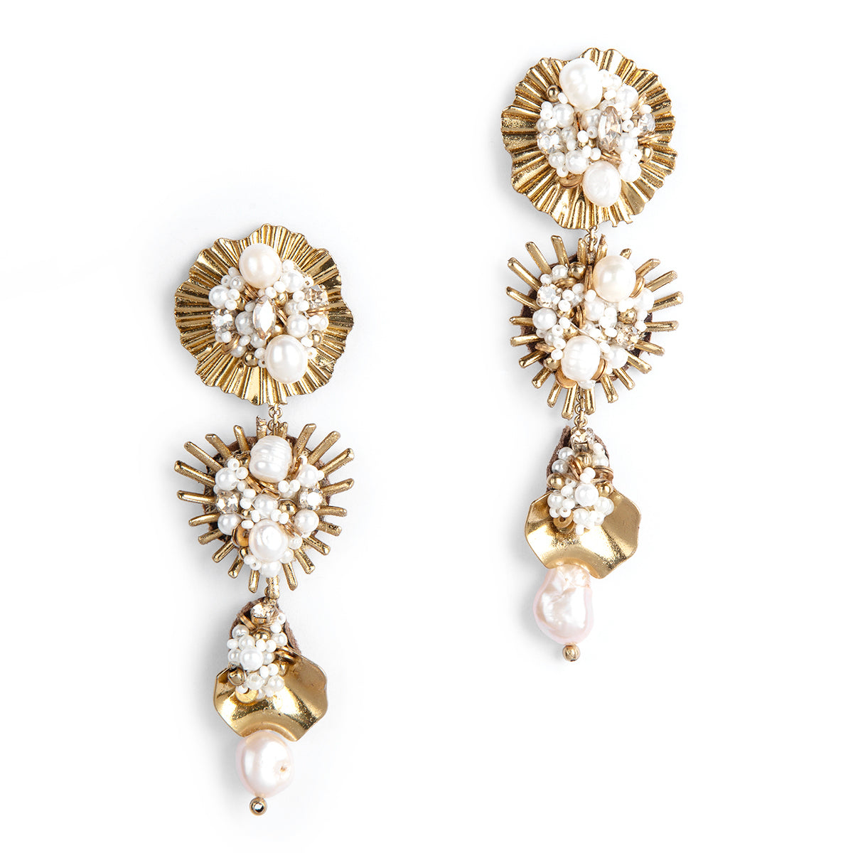 Deepa By Deepa Gurnani handmade Carissa Earrings in gold color