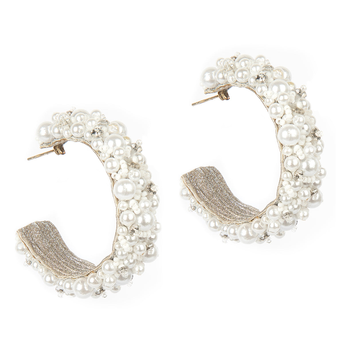 Deepa By Deepa Gurnani handmade Iria Earrings in Silver color