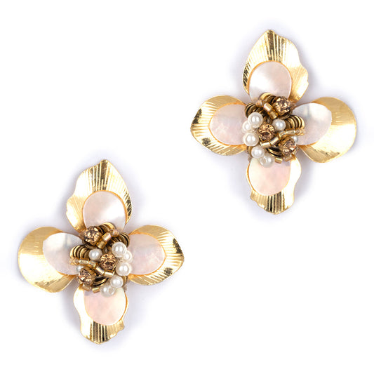 Deepa By Deepa Gurnani handmade Azura Earrings in gold color