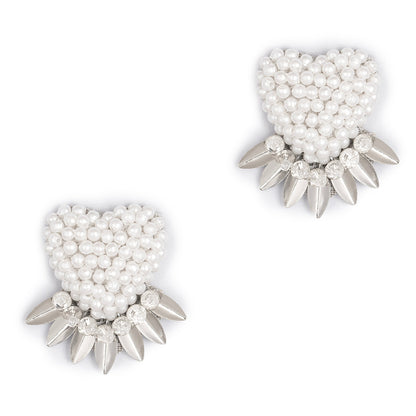 Deepa By Deepa Gurnani handmade Danni Earrings in silver color