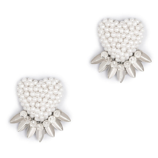 Deepa By Deepa Gurnani handmade Danni Earrings in silver color