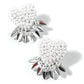 Detail of Deepa By Deepa Gurnani handmade Danni Earrings in silver color