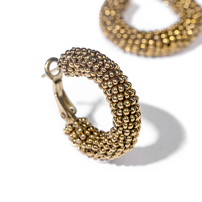 Detail of Deepa By Deepa Gurnani Archie Earrings Antique Gold Color