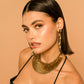 Model wearing our Deepa by Deepa Gurnani Handmade Demeter Earrings in Gold Color