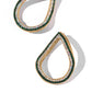 Detail of Deepa Gurnani Handmade Eve Earrings in green color