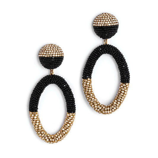 Deepa Gurnani handmade Lorette Earrings in Black color