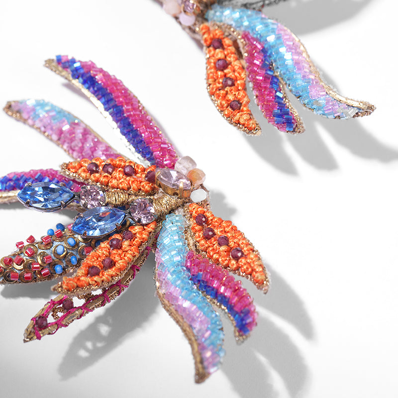 Detail Of Deepa Gurnani handmade Paradise Earrings in Multi color