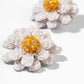 Detail Of Deepa Gurnani handmade Daisies Earrings in White color
