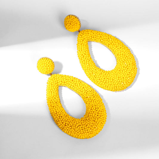 Deepa Gurnani handmade Meryl Earrings in Yellow color