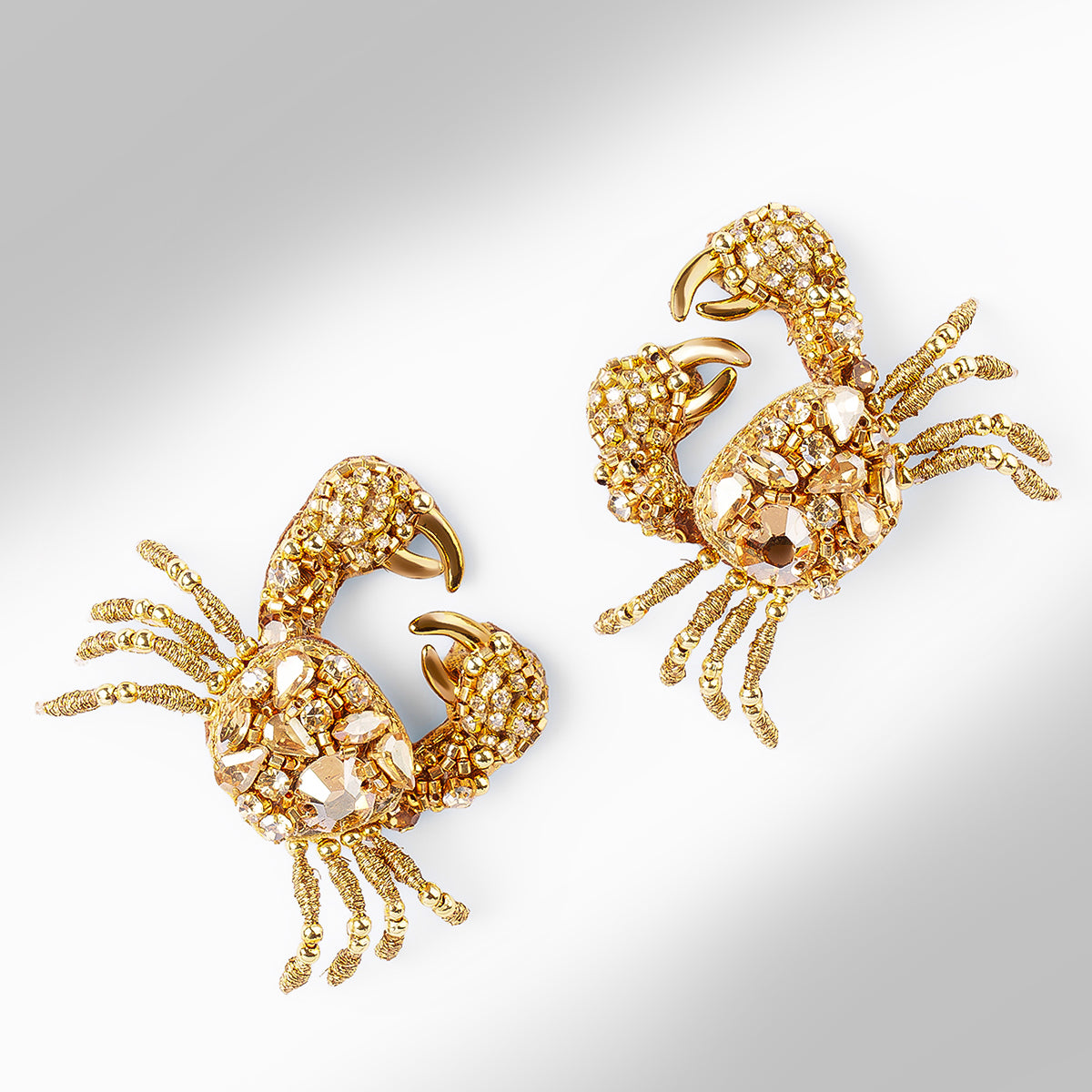 Crab on Ice Earring