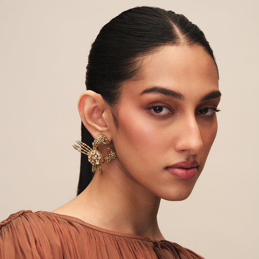 Crab on Ice Earring
