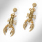 Lobster on Ice Earrings