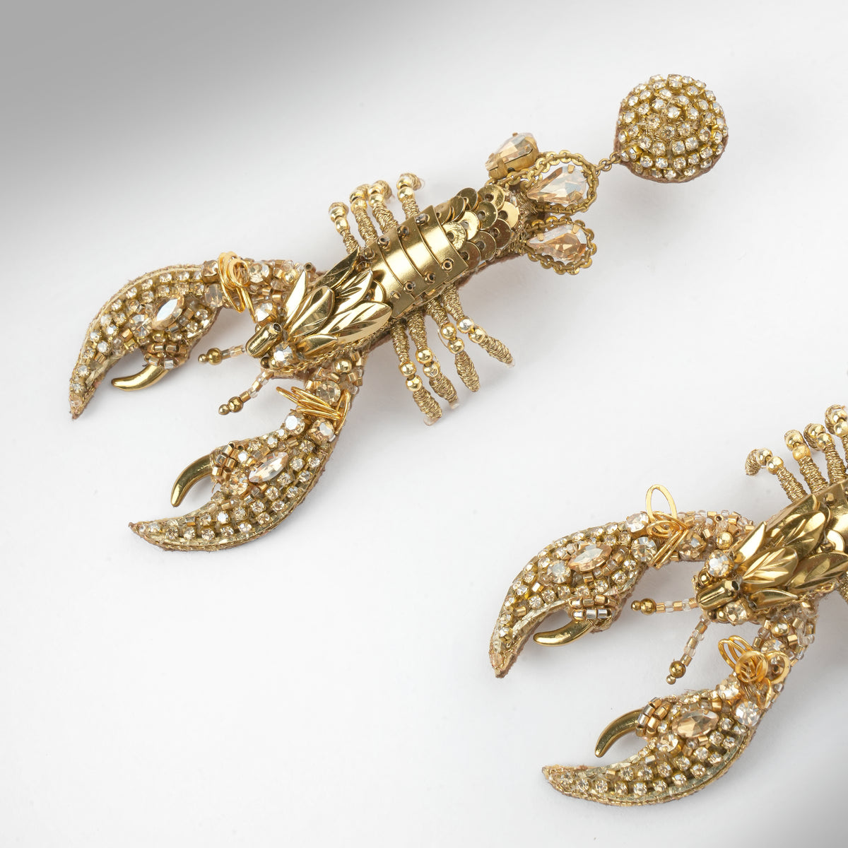 Lobster on Ice Earrings