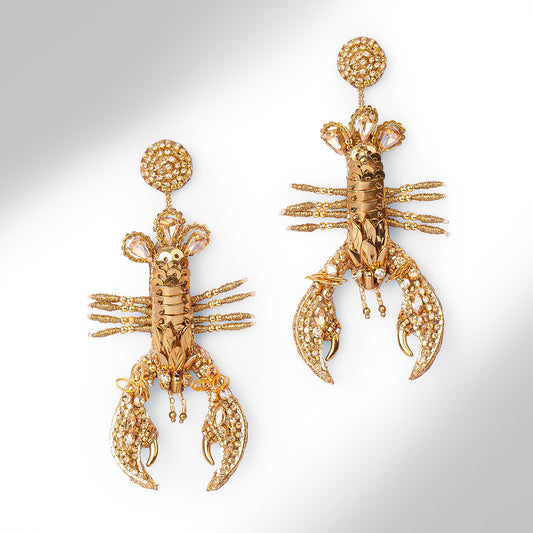 Lobster on Ice Earrings