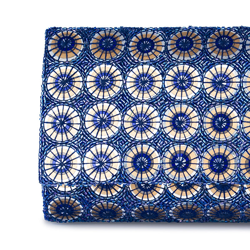 Detail Of Deepa Gurnani Handmade Liv Clutch in Navy