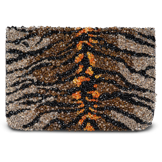 Deepa Gurnani Handmade Helga Clutch in Brown color