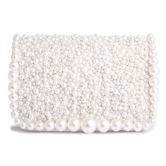 Deepa Gurnani Beeba clutch in ivory color