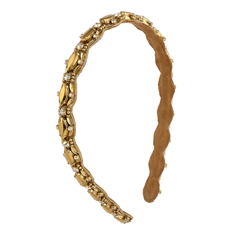 Deepa by Deepa Gurnani Handmade Gertrude Headband Gold Color