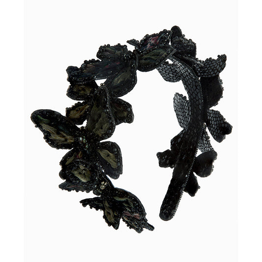 Deepa Gurnani handmade the Apollo headband in Black color