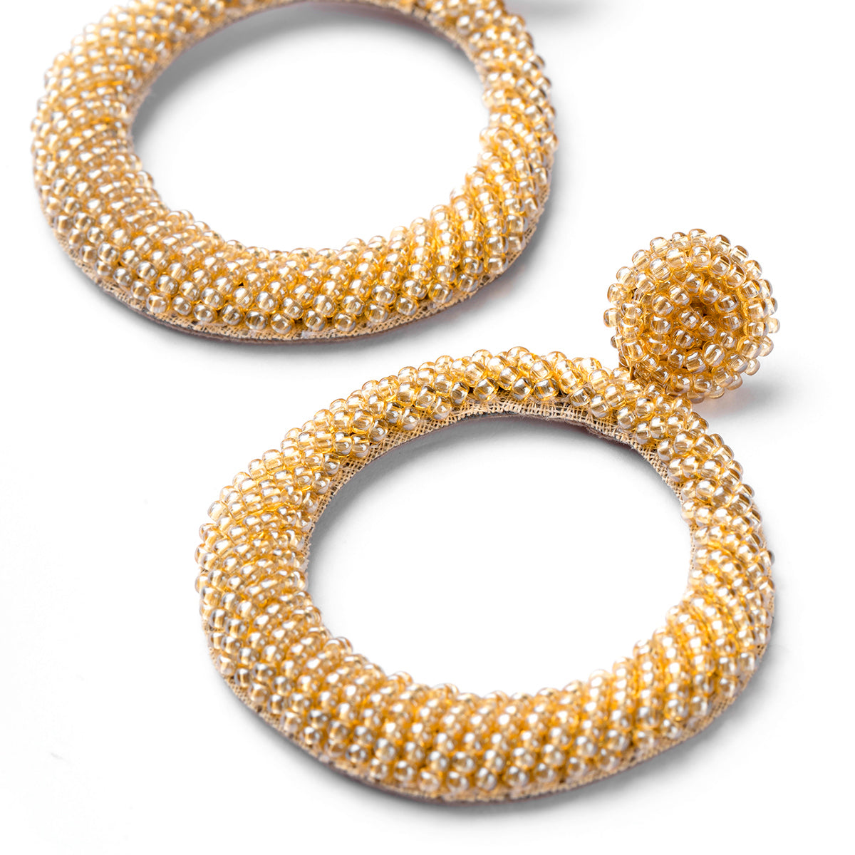 Detail Of Deepa by Deepa Gurnani Handmade Champagne Asta Earrings