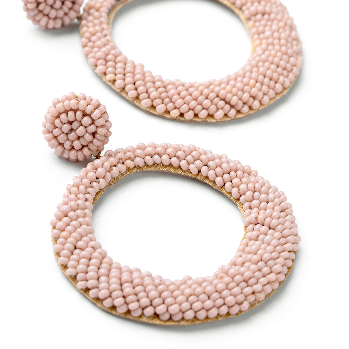 Detail Of Deepa by Deepa Gurnani Handmade Dusty Pink Asta Earrings