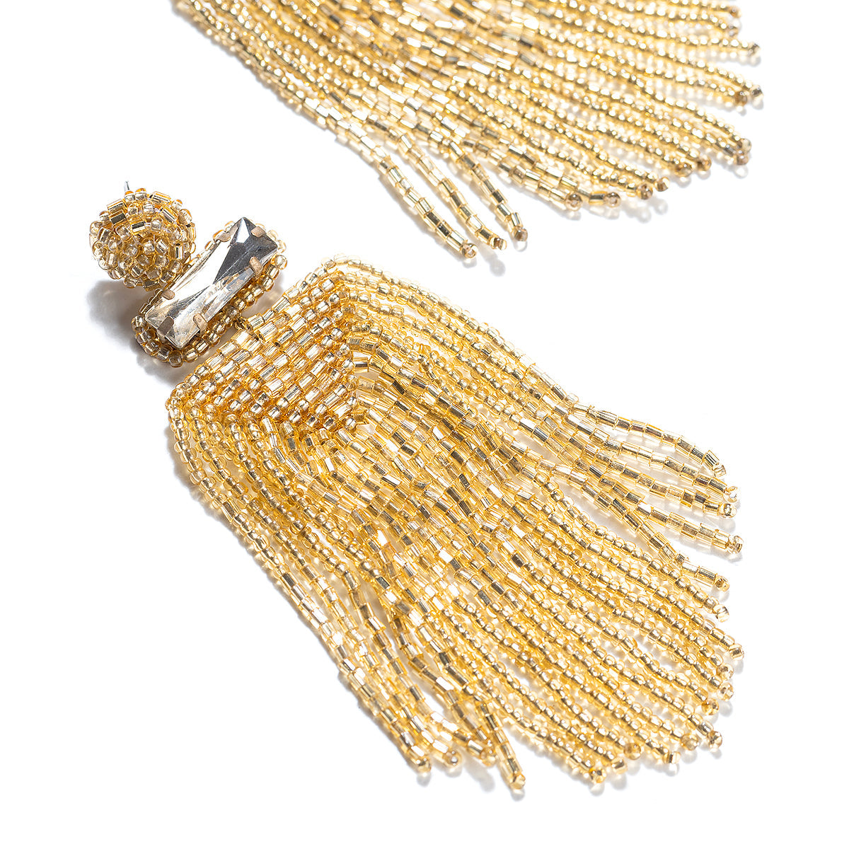 Detail of Deepa By Deepa Gurnani handmade Jody Earrings in gold color