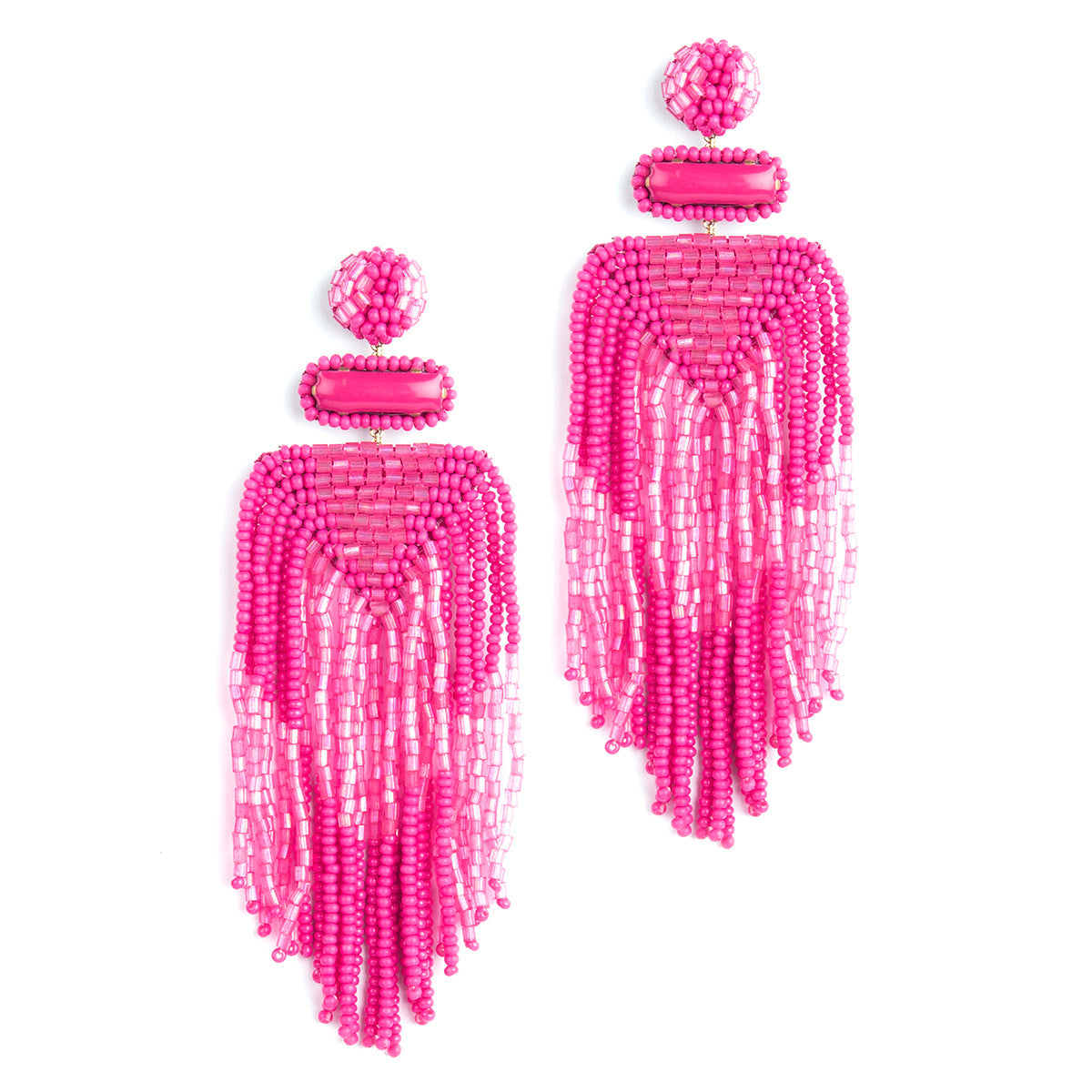 Deepa By Deepa Gurnani handmade Jody Earrings in hot pink color