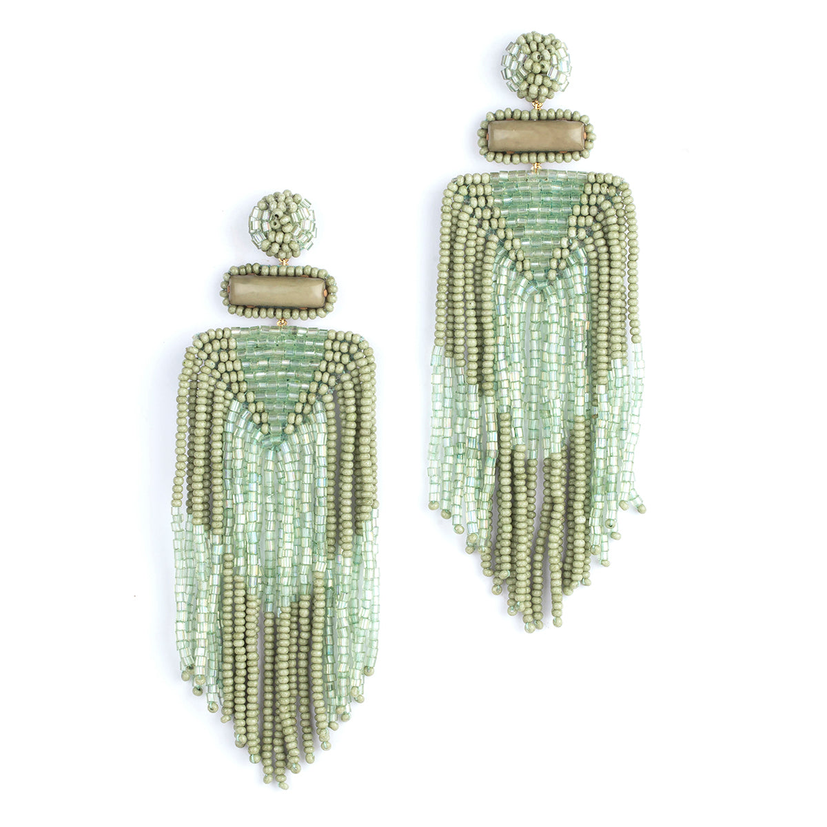 Deepa By Deepa Gurnani handmade Jody Earrings in olive color