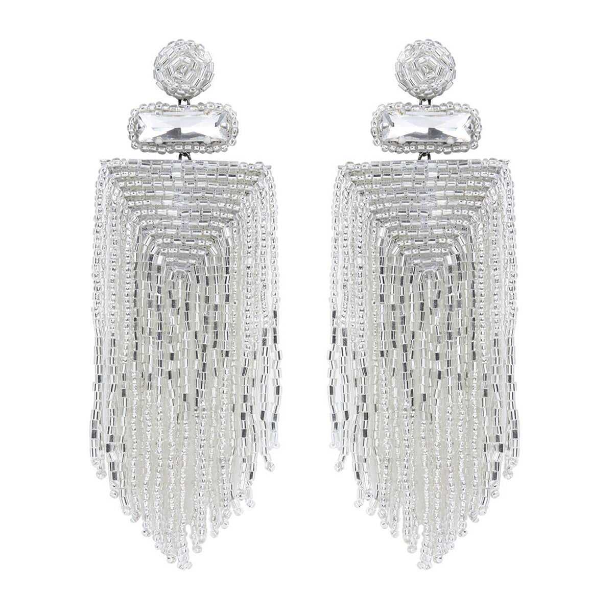 Deepa By Deepa Gurnani handmade Jody Earrings in silver color