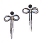Deepa Gurnani Handmade Coquette Earrings in Black