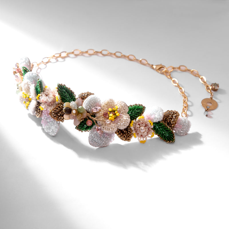 Deepa Gurnani handmade Botanica Choker in Yellow color